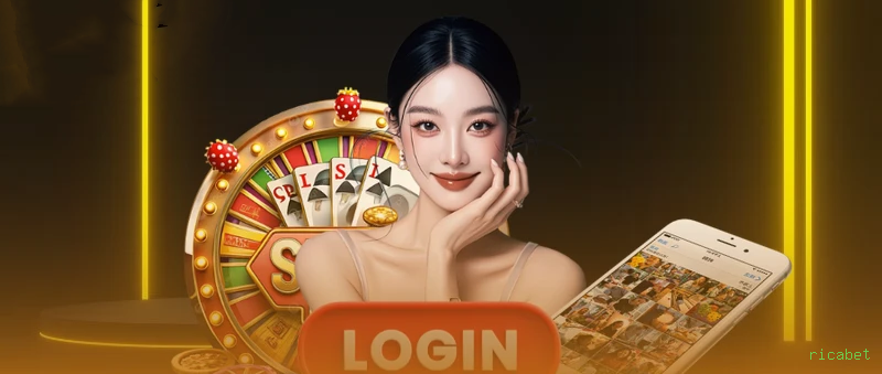 Imagem promocional do login da ricabet